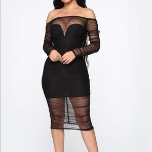 Fashionnova Black Mesh Dress